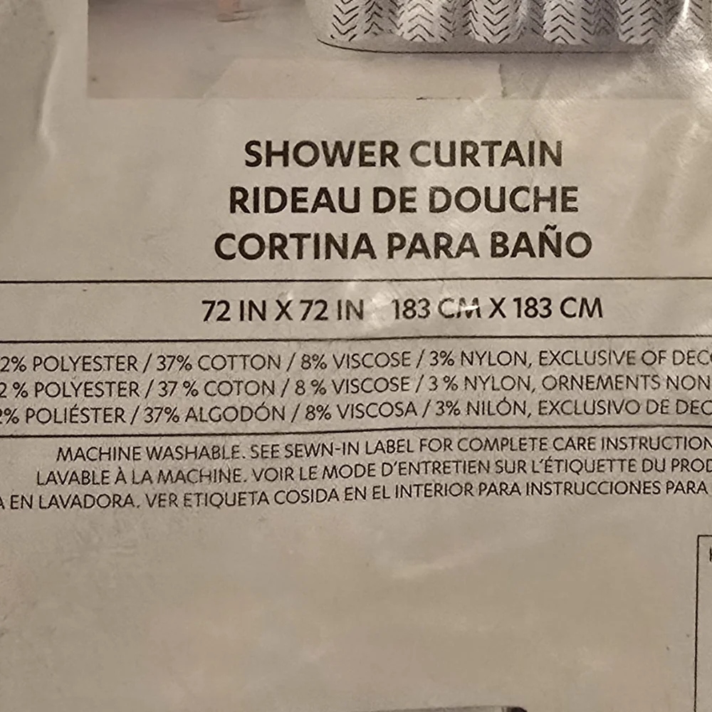 Black and White Shower Curtain